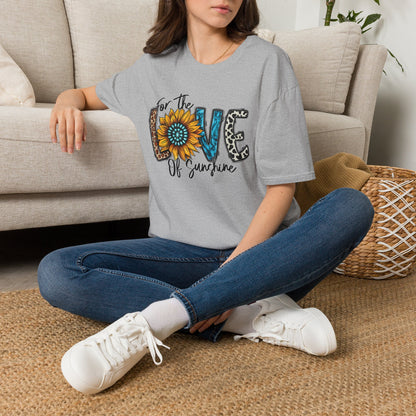 For the Love of Sunshine Sunflower T-shirt | Cheerful Floral Graphic Tee
