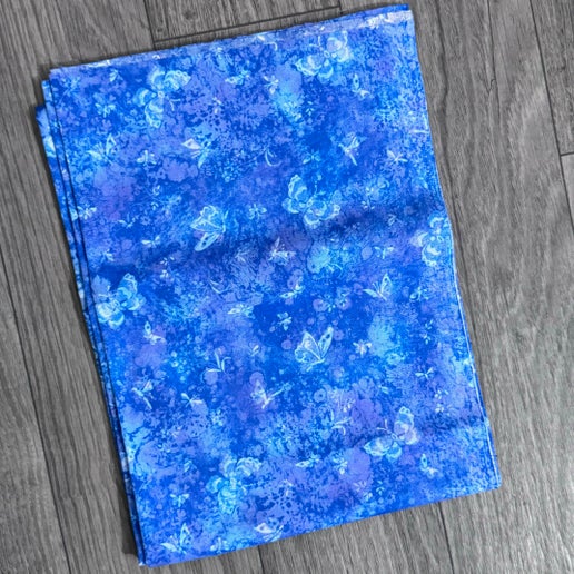 Fat Quarter: Blue Butterfly Fabric