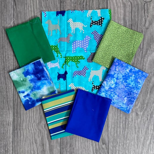7 Fabric Bundle: "Who Let the Dogs Out"