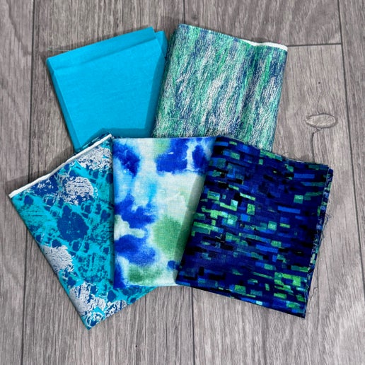 5 Fabric Bundle: "Deep Blue Sea"
