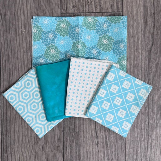 5 Fabric Bundle: "Totally Teal"