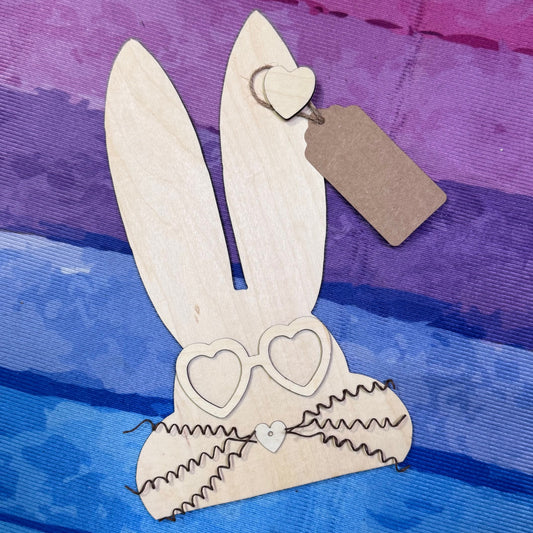 Chubby Bunny Wood Cutout and Kit
