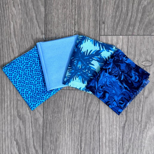 4 Fabric Bundle: "Blue Moon"