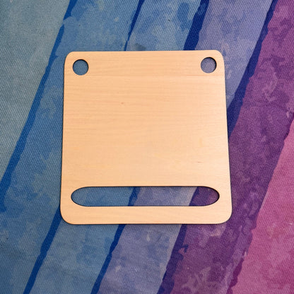 Rag Fabric Sign Wood Cutout