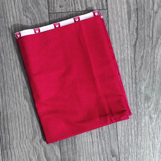 Fat Quarter: Red with Small White Polka Dots Fabric