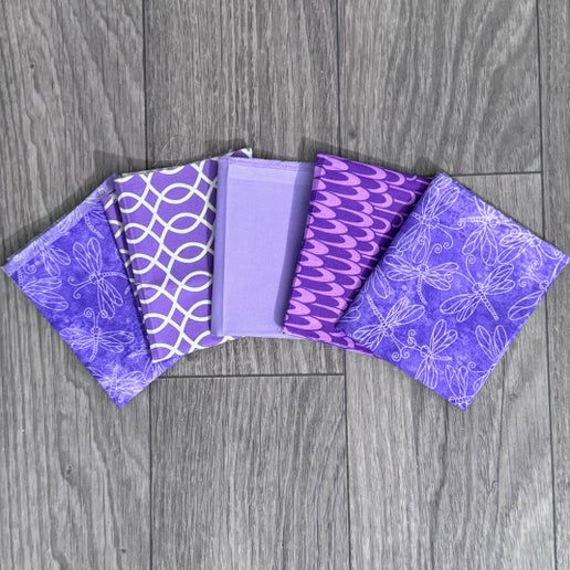 5 Fabric Bundle: "Purple Rain"
