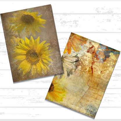 Vintage Floral Scrapbook Paper Bundle
