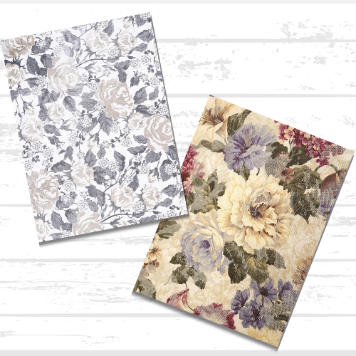 Vintage Floral Scrapbook Paper Bundle
