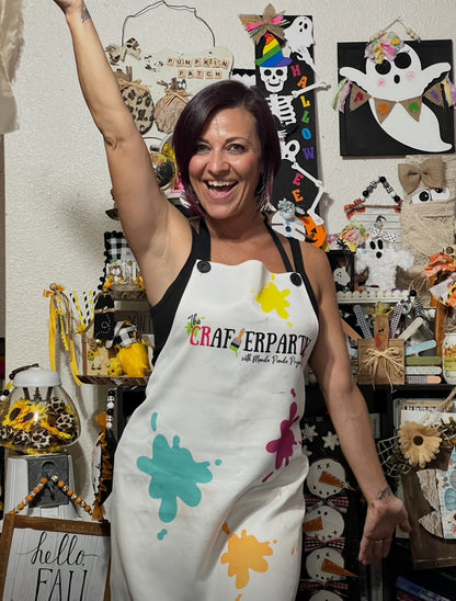The CRafterparty Apron with Paint Splatter