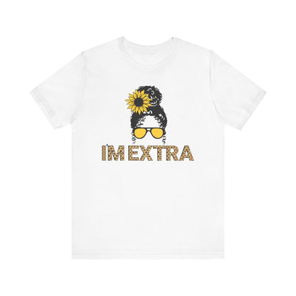 I'm Extra Sunflower Leopard Girl Graphic Tee | Women's Crafty Inspiration T-Shirt