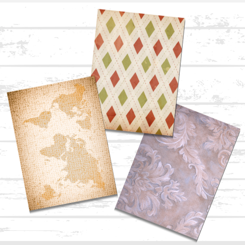 Vintage Patterned Scrapbook Paper Bundle