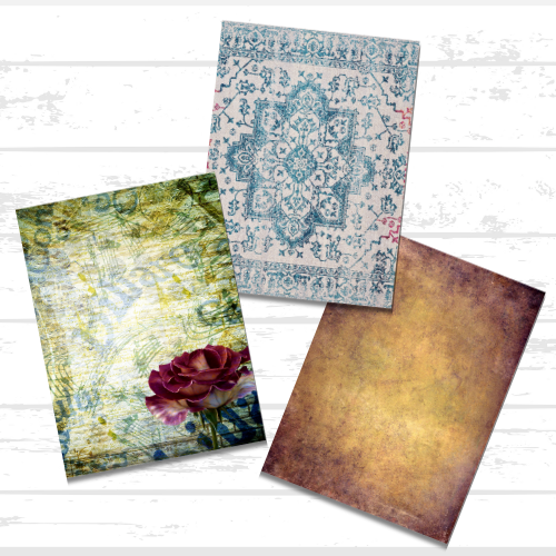 Vintage Patterned Scrapbook Paper Bundle