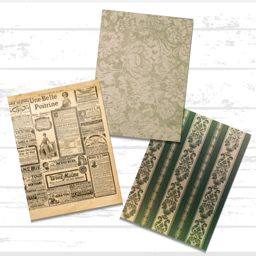 Vintage Patterned Scrapbook Paper Bundle