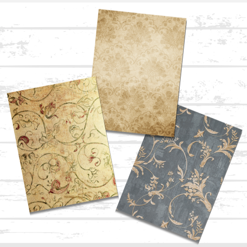 Vintage Patterned Scrapbook Paper Bundle