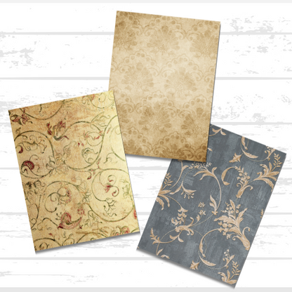 Vintage Patterned Scrapbook Paper Bundle