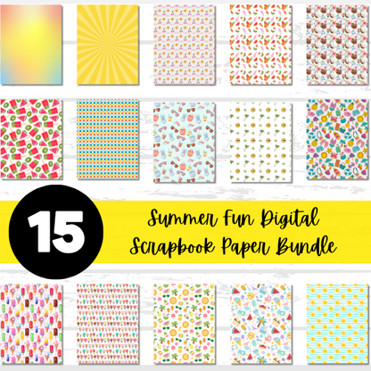 Summer Fun Scrapbook Paper Bundle
