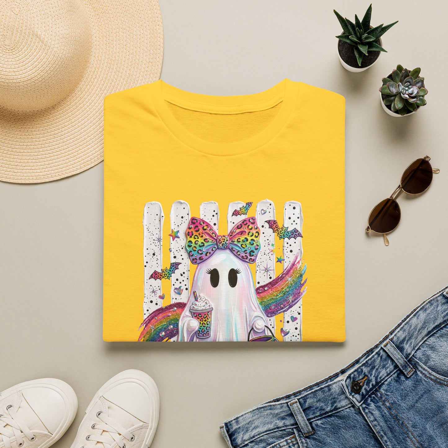 Rainbow Ghost Halloween T-shirt