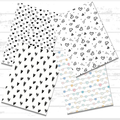 Valentines Day Scrapbook Paper Bundle | Hearts