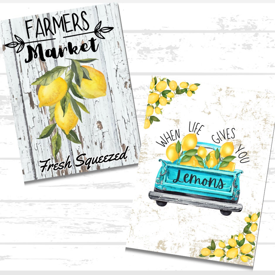 Lemons Variety Printable Bundle | Summer Fruit