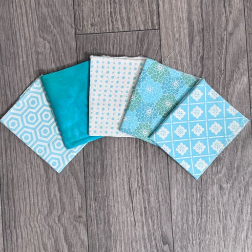 5 Fabric Bundle: "Totally Teal"