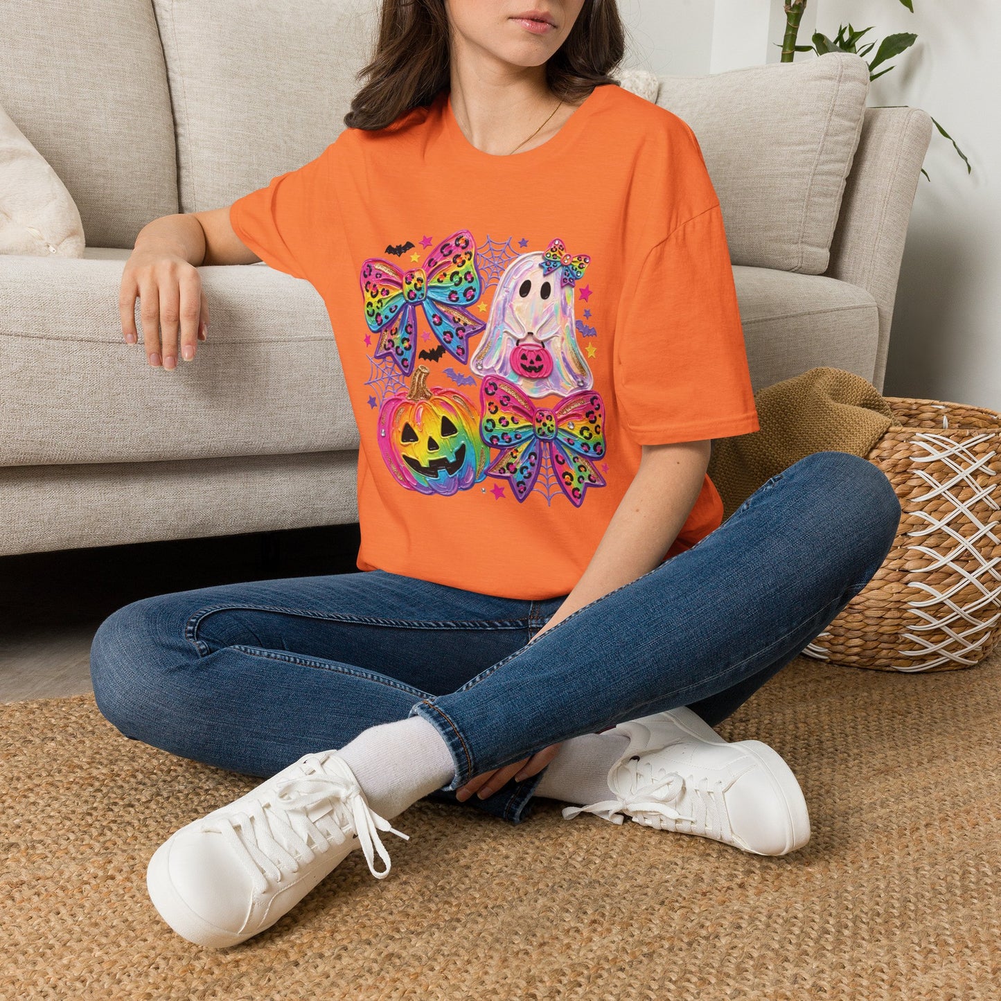 Rainbow Coquette Bow Halloween T-shirt