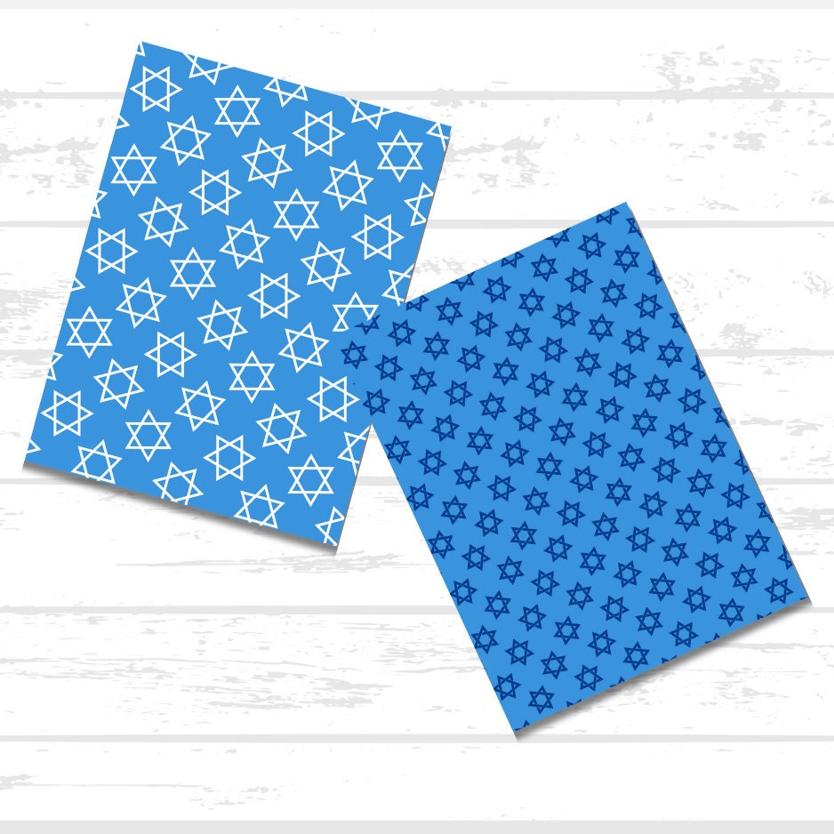 Hanukkah Printable Scrapbook Paper Bundle | Chanukah