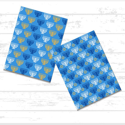 Hanukkah Printable Scrapbook Paper Bundle | Chanukah