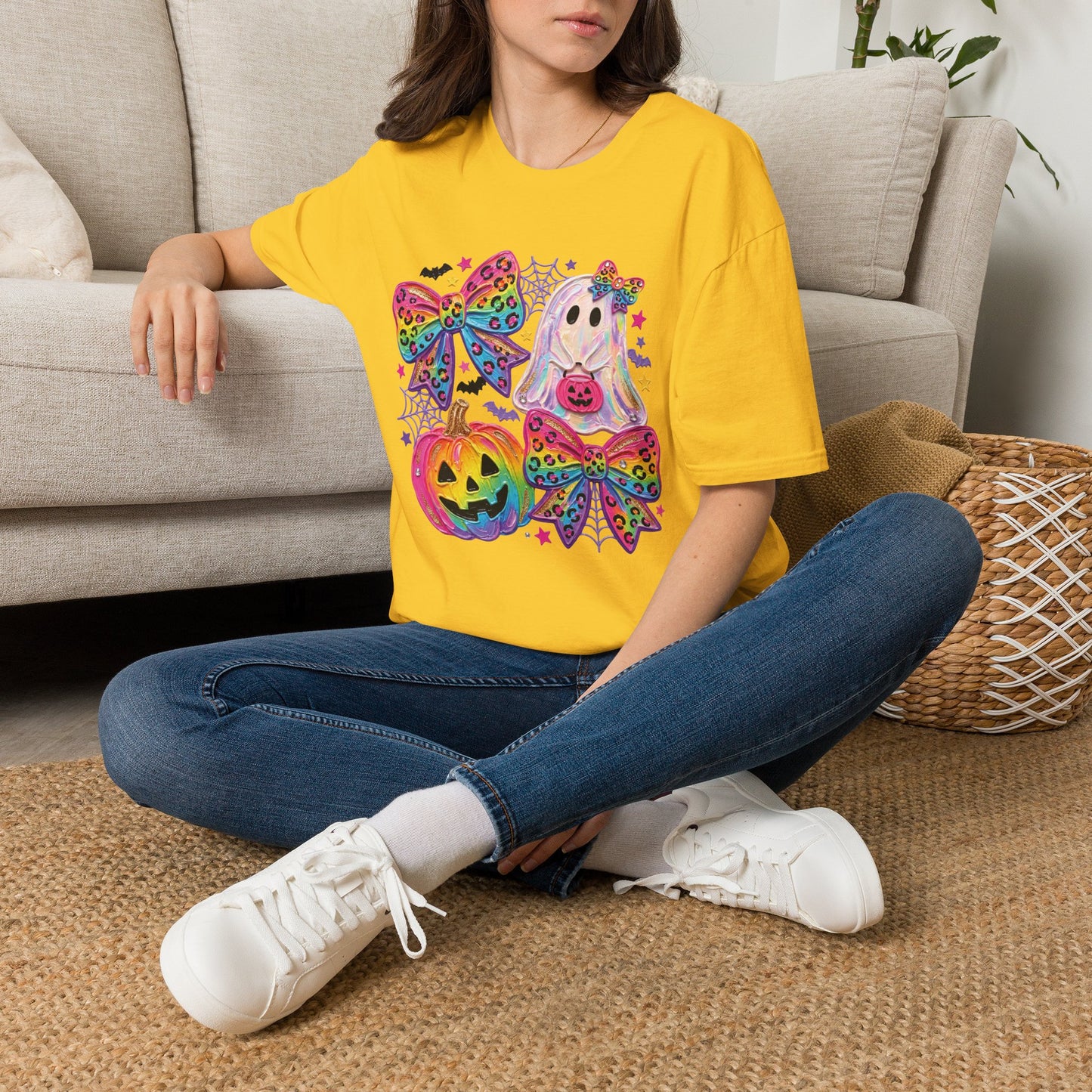 Rainbow Coquette Bow Halloween T-shirt