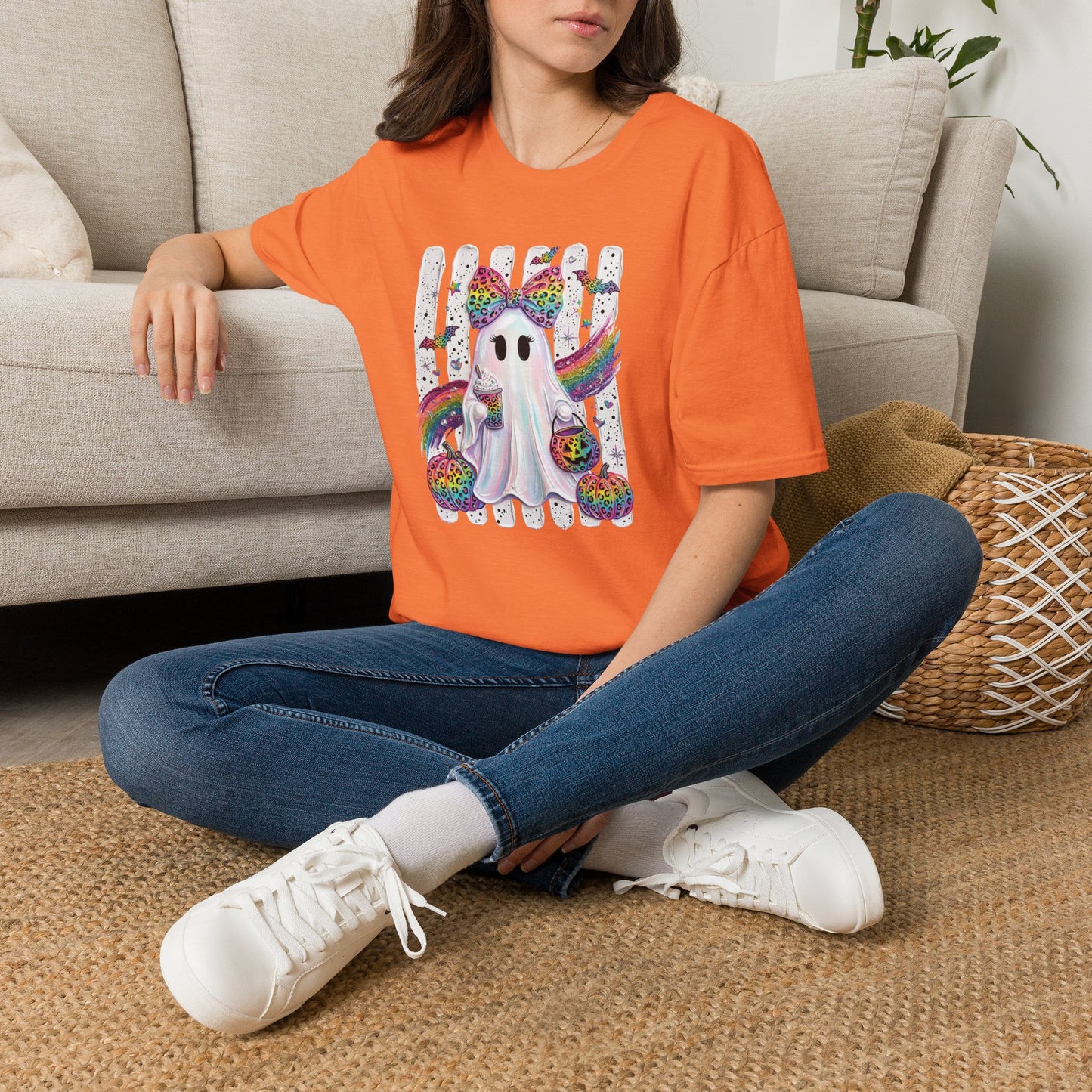 Rainbow Ghost Halloween T-shirt
