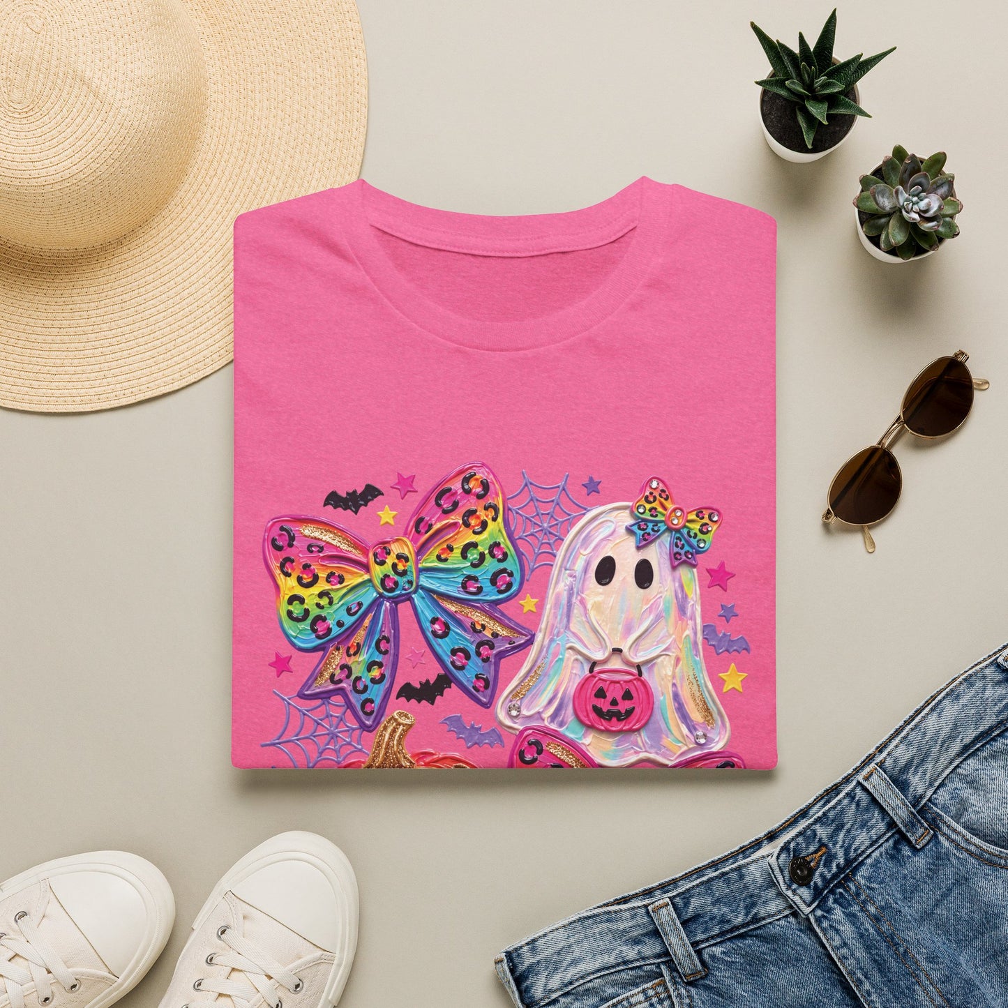 Rainbow Coquette Bow Halloween T-shirt