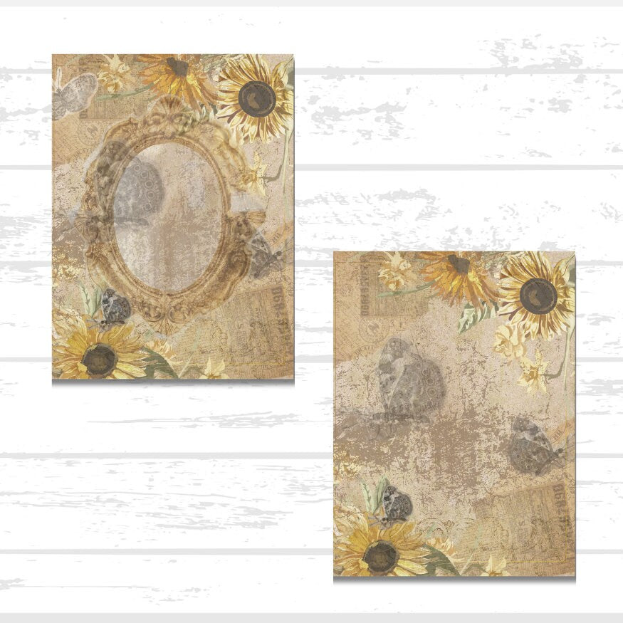 Digital Vintage Grunge Printable Scrapbook Paper Bundle