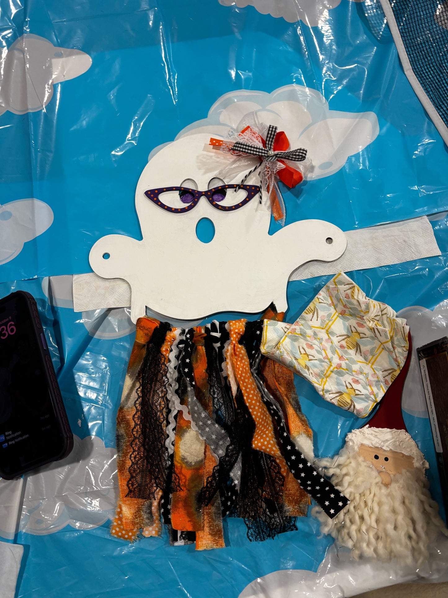 Halloween Rag Ghost Cutout and Kit