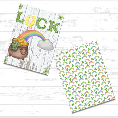 St. Patrick's Day LUCKY Printable Scrapbook Paper Bundle | Irish St. Patty's Day