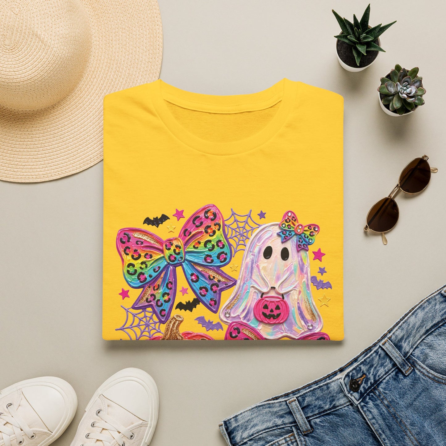 Rainbow Coquette Bow Halloween T-shirt