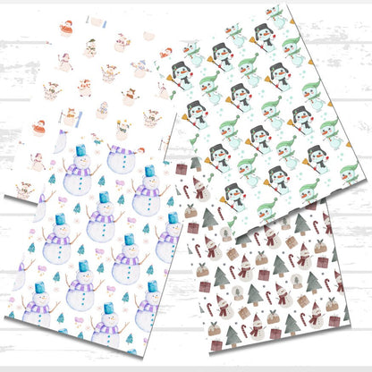 Christmas Printable Scrapbook Paper Bundle | Winter