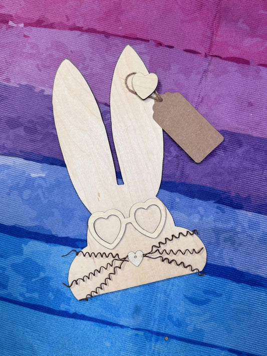 Chubby Bunny Wood Cutout and Kit