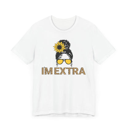 I'm Extra Sunflower Leopard Girl Graphic Tee | Women's Crafty Inspiration T-Shirt