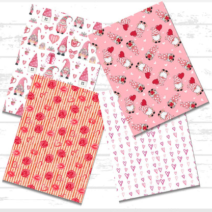 Valentines Day Scrapbook Paper Bundle | Hearts
