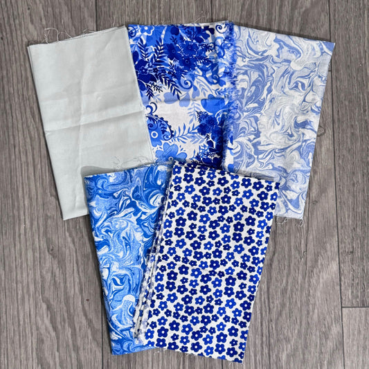 5 Fabric Bundle: "Feeling Blue"