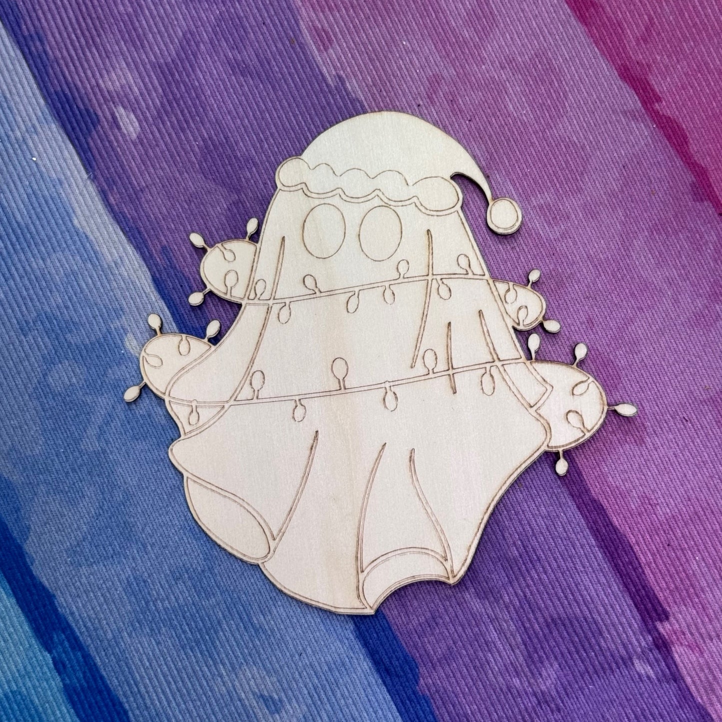 Christmas Ghost Wood Cutout
