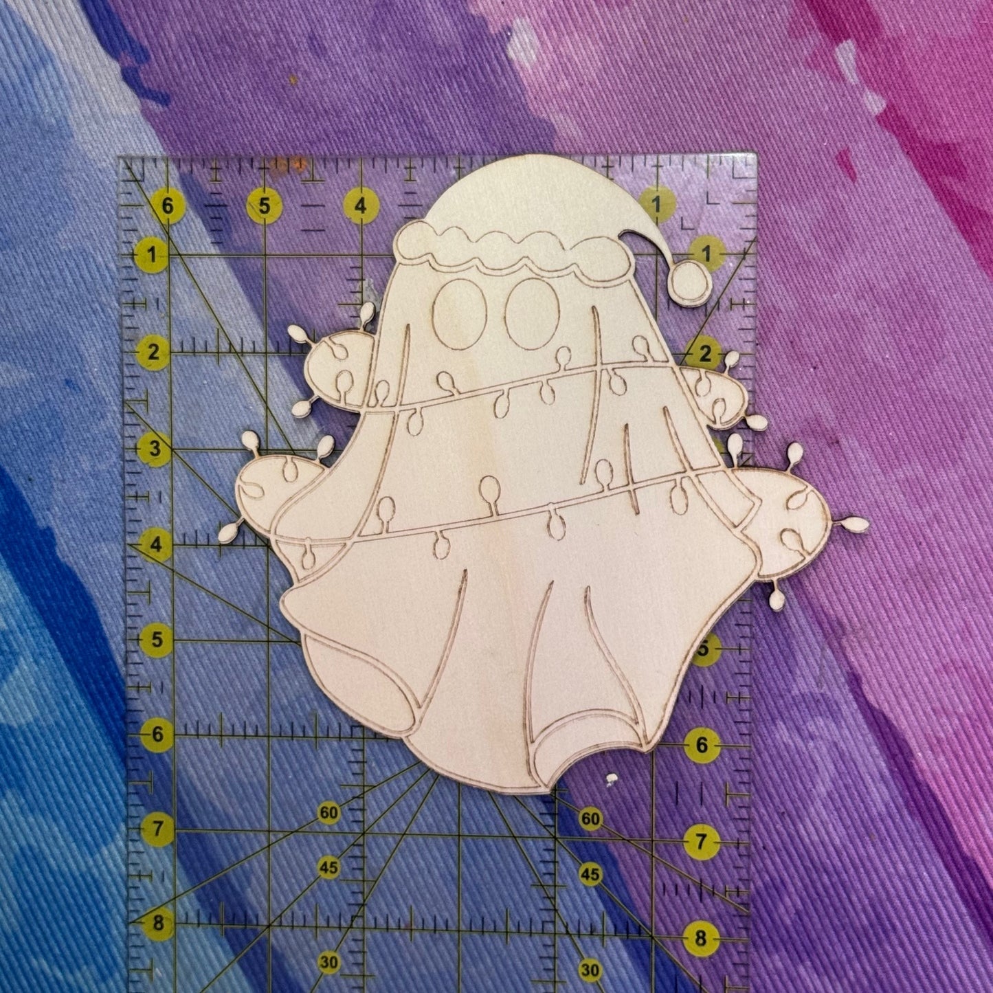 Christmas Ghost Wood Cutout