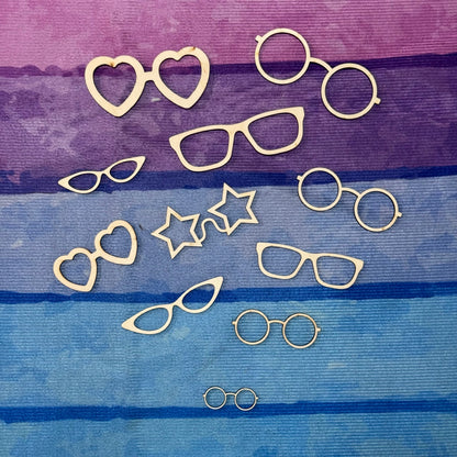 Wood Eyeglasses Packs | Round, Square, Cateye, Heart, Star