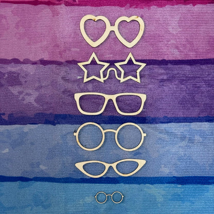 Wood Eyeglasses Packs | Round, Square, Cateye, Heart, Star