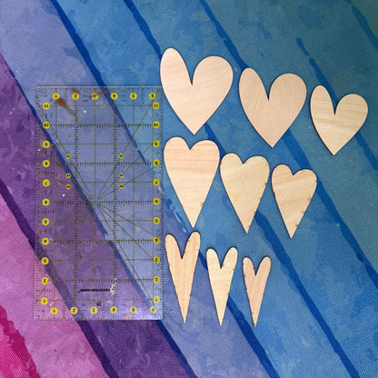 Wonky & Primitive Wood Hearts Packs