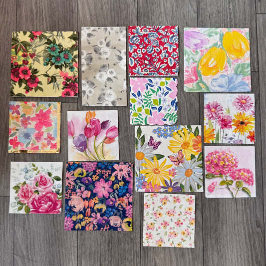 "Fun with Florals" Napkin Pack - 13 Napkins