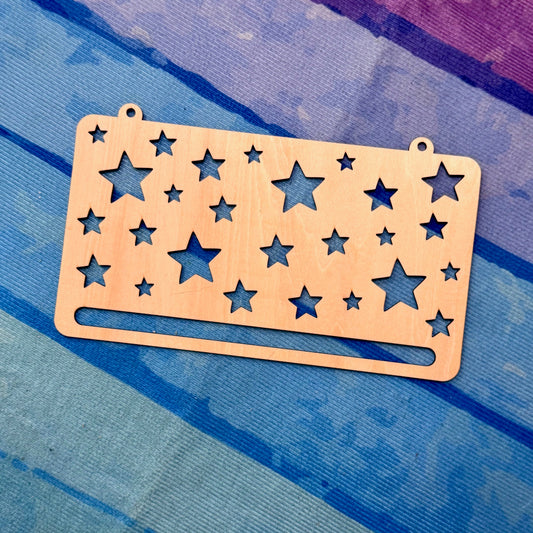 Patriotic Rag Flag Wood Cutout