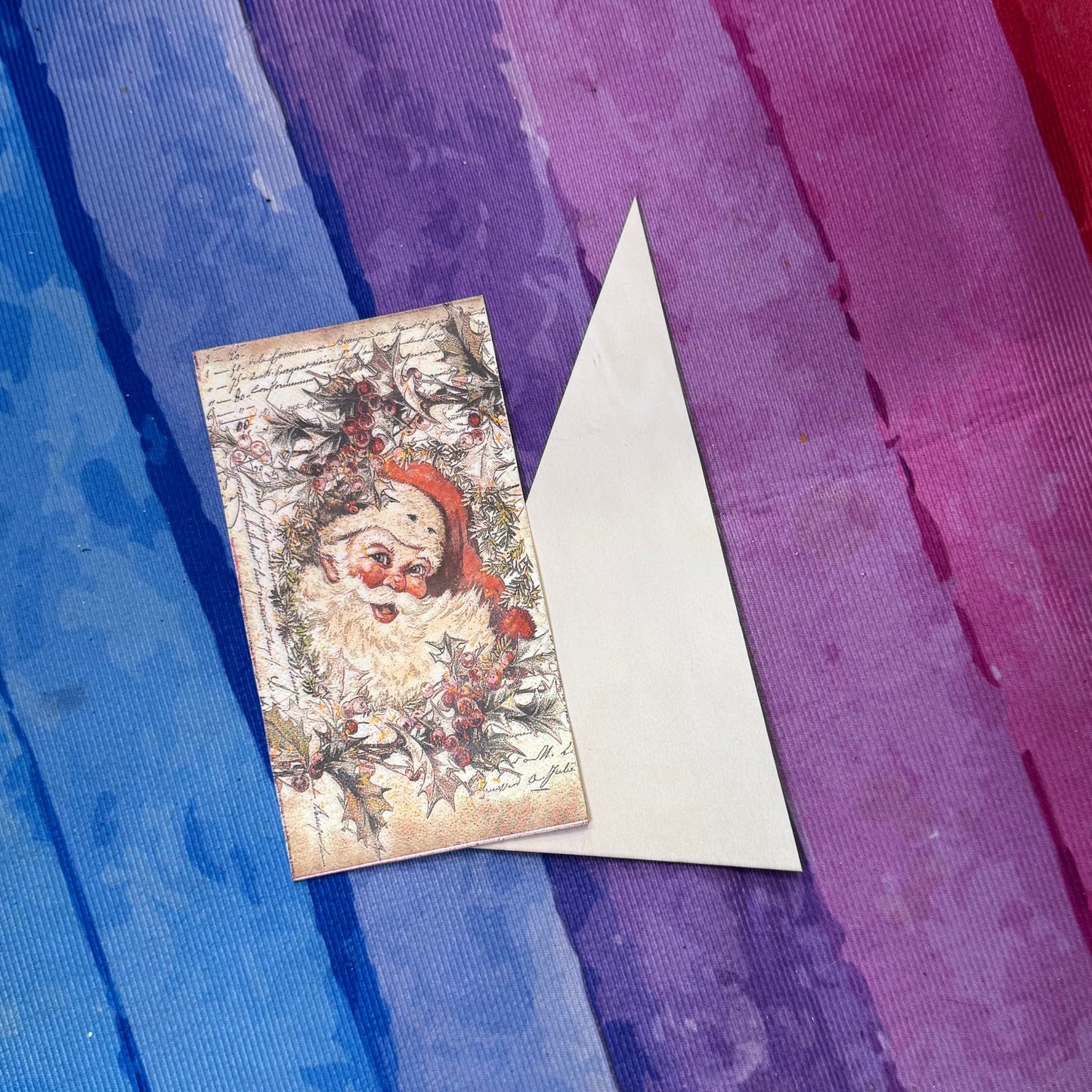 Triangle Christmas Tree + Vintage Santa Napkin Bundle