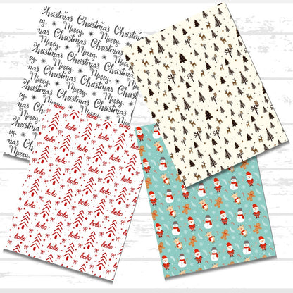Christmas Printable Scrapbook Paper Bundle | Winter