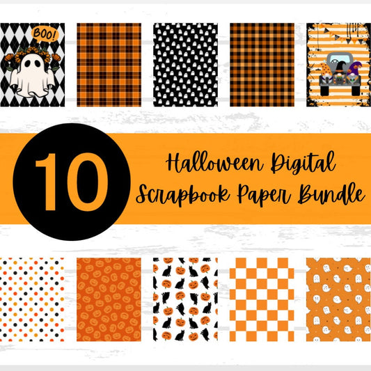 Traditional Halloween Printable and Scrapbook Paper Bundle