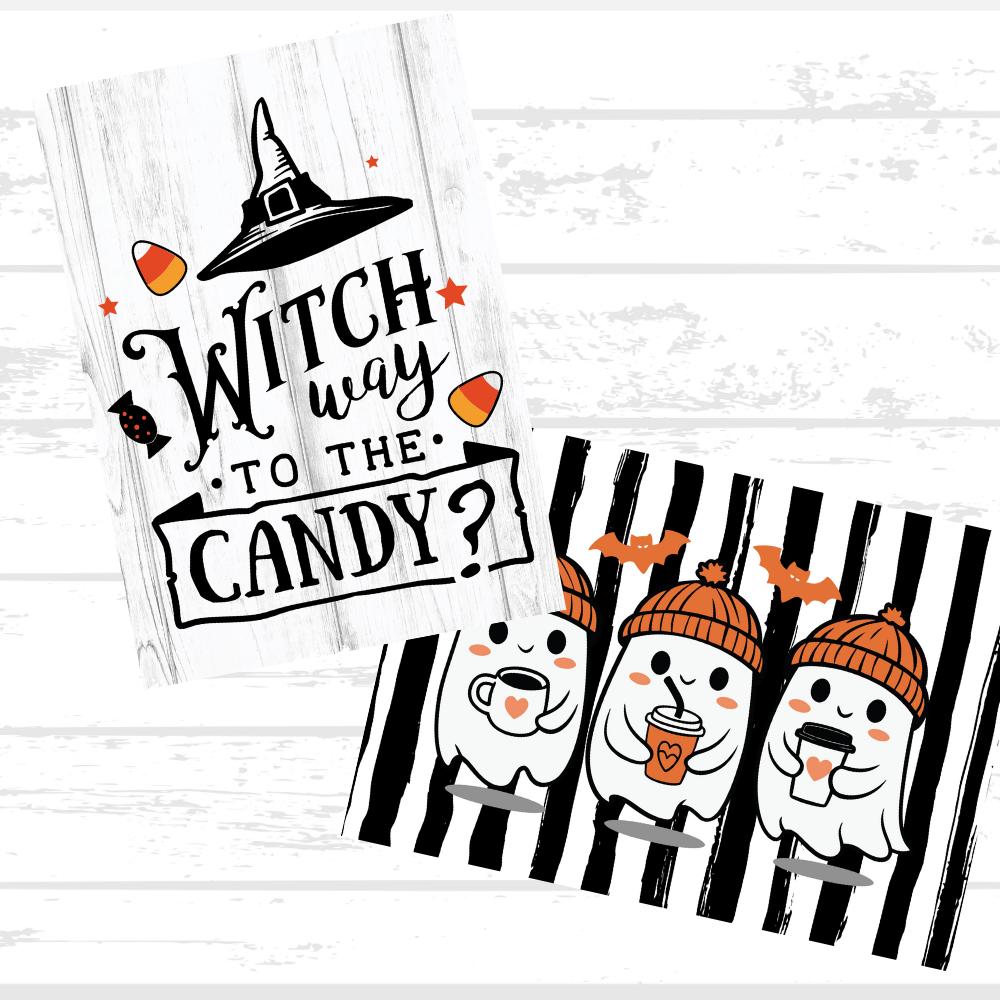 Digital Cute n' Creepy Halloween Printable Paper Bundle